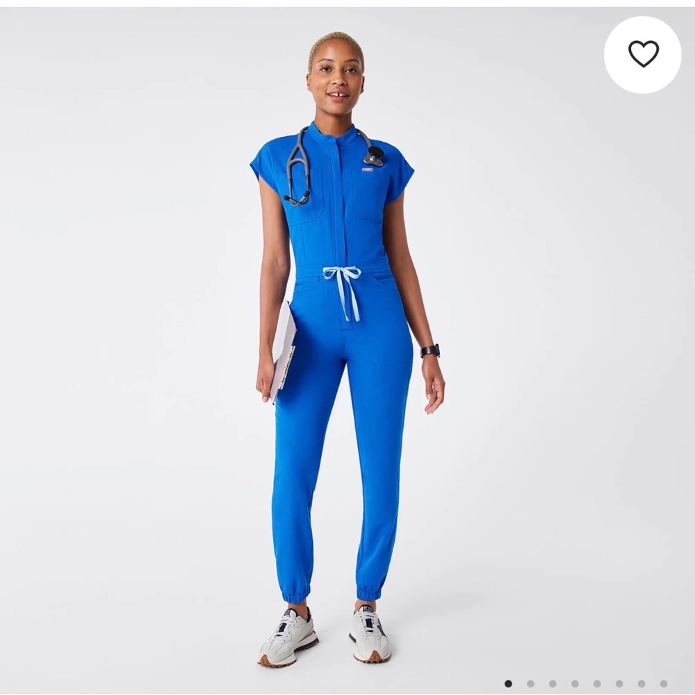 Figs RoyalBlue Women's scrub Jumpsuit